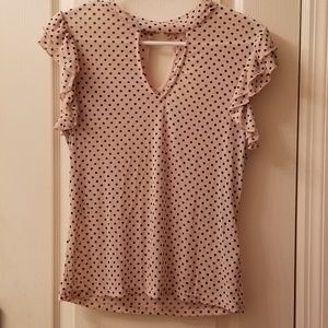 Light pink polka dot blouse
